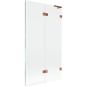 Mexen Lunar L Bathtub Screen 2-Panel Right 100 x 150 cm, Transparent, Rose Gold - 897L-100-100-60-00-P