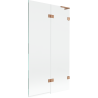 Mexen Lunar L 2-panel right shower screen 100 x 150 cm, transparent, brushed copper - 897L-100-100-65-00-P