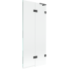 Mexen Lunar L 2-wing Bathtub Screen Right 80 x 150 cm, Transparent, Brushed Gun Gray - 897L-080-100-66-00-P