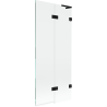 Mexen Lunar L bathtub screen 2-wing right 80 x 150 cm, transparent, black - 897L-080-100-70-00-P