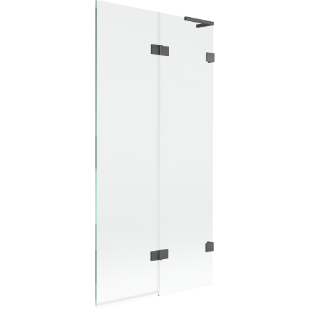 Mexen Lunar L 2-panel right bath screen 90 x 150 cm, transparent, brushed gun gray - 897L-090-100-66-00-P