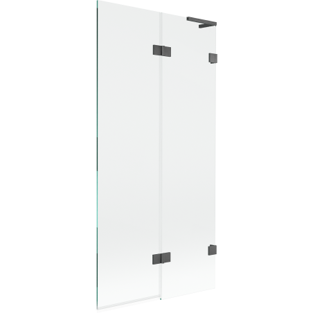 Mexen Lunar L 2-wing right bathtub screen 90 x 150 cm, transparent, brushed gun gray - 897L-090-100-66-00-P