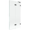 Mexen Lunar L 2-panel right bath screen 90 x 150 cm, transparent, brushed gun gray - 897L-090-100-66-00-P