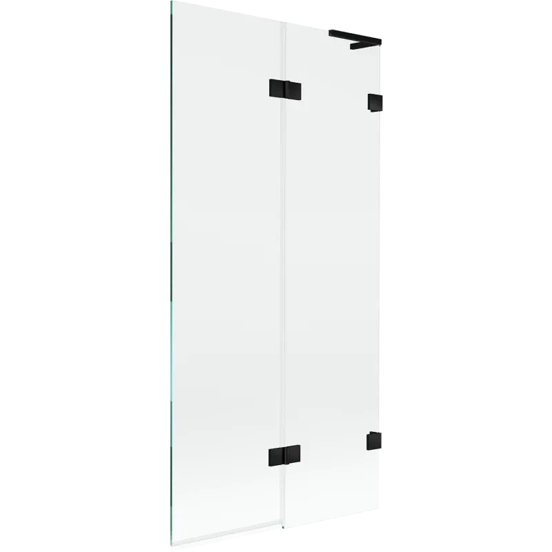 Mexen Lunar L shower screen 2-wing right 90 x 150 cm, transparent, black - 897L-090-100-70-00-P