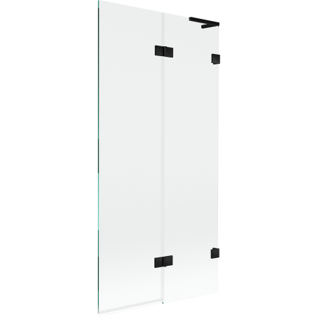 Mexen Lunar L shower screen 2-wing right 90 x 150 cm, transparent, black - 897L-090-100-70-00-P