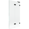 Mexen Lunar L bathtub screen 2-wing right 90 x 150 cm, transparent, black - 897L-090-100-70-00-P