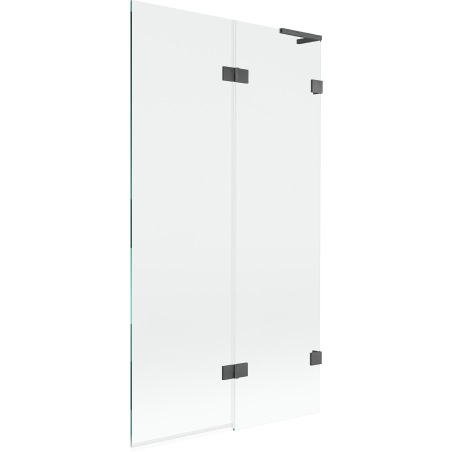 Mexen Lunar L 2-panel right bath screen 100 x 150 cm, transparent, brushed gun gray - 897L-100-100-66-00-P