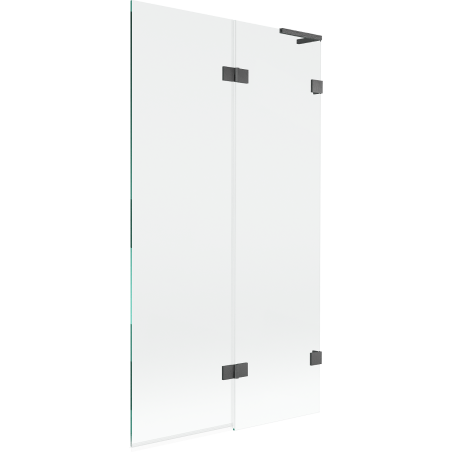 Mexen Lunar L 2-panel right shower screen 100 x 150 cm, transparent, brushed gun gray - 897L-100-100-66-00-P