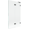 Mexen Lunar L 2-panel right shower screen 100 x 150 cm, transparent, brushed gun gray - 897L-100-100-66-00-P