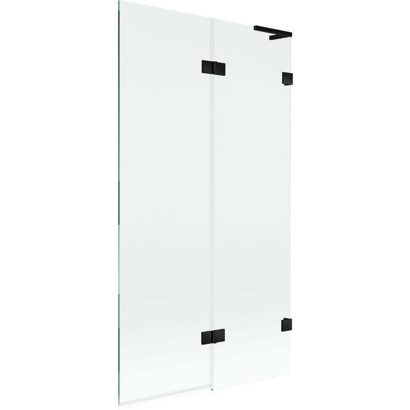 Mexen Lunar L 2-pane shower screen right 100 x 150 cm, transparent, black - 897L-100-100-70-00-P