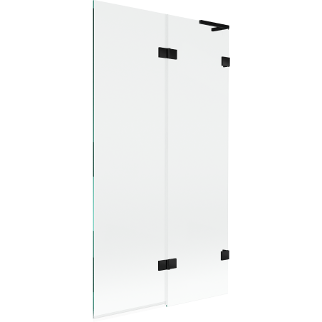 Mexen Lunar L 2-pane shower screen right 100 x 150 cm, transparent, black - 897L-100-100-70-00-P