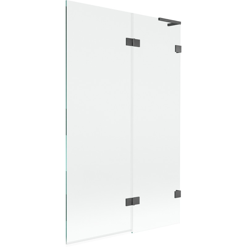Mexen Lunar L 2-panel right bathtub screen 110 x 150 cm, transparent, brushed gun gray - 897L-110-100-66-00-P