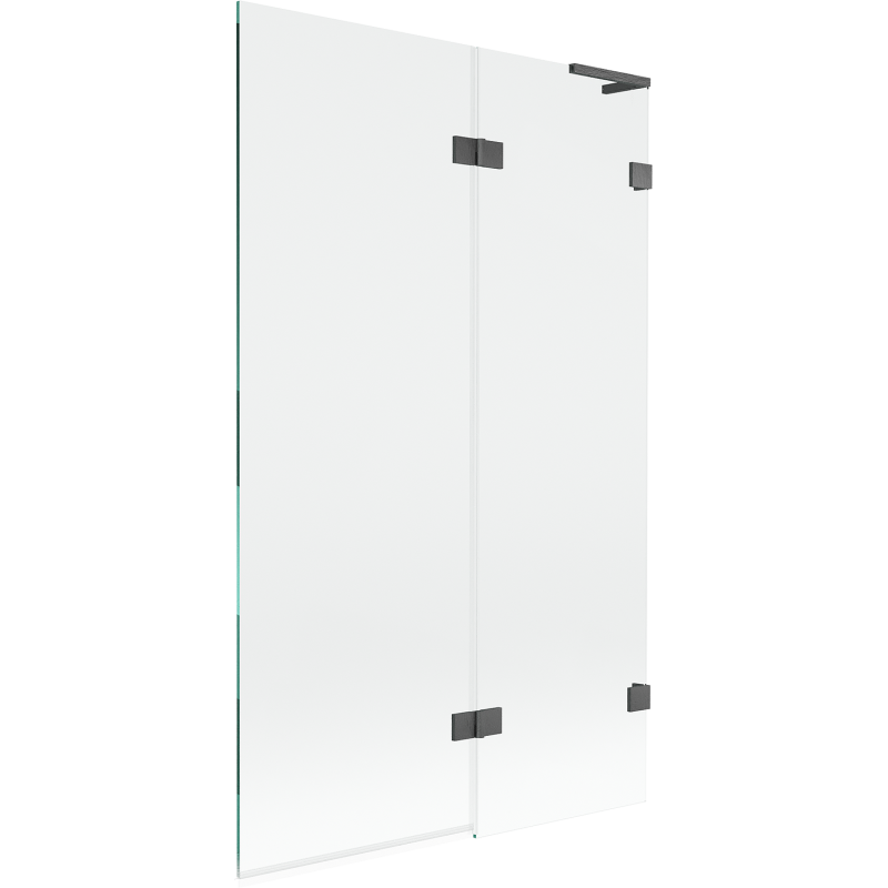 Mexen Lunar L bath shower screen 2-panel right 110 x 150 cm, transparent, gun gray brushed - 897L-110-100-66-00-P