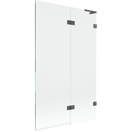 Mexen Lunar L 2-wing right bath screen 110 x 150 cm, transparent, brushed gun gray - 897L-110-100-66-00-P