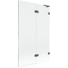 Mexen Lunar L 2-wing right bath screen 110 x 150 cm, transparent, brushed gun gray - 897L-110-100-66-00-P