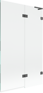 Mexen Lunar L bath shower screen 2-panel right 110 x 150 cm, transparent, gun gray brushed - 897L-110-100-66-00-P