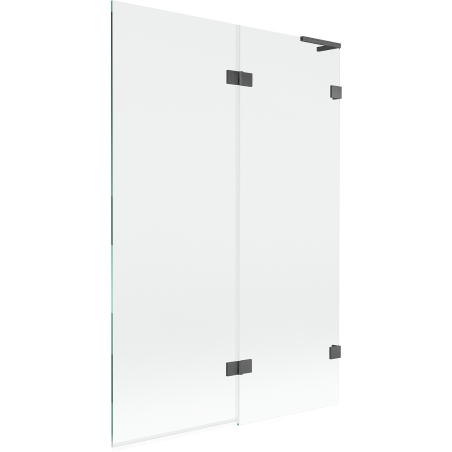 Mexen Lunar L 2-wing shower screen right 120 x 150 cm, transparent, brushed gun gray - 897L-120-100-66-00-P