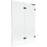 Mexen Lunar L 2-wing shower screen right 120 x 150 cm, transparent, brushed gun gray - 897L-120-100-66-00-P