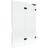 Mexen Lunar L 2-panel folding bath screen right 120 x 150 cm, transparent, black - 897L-120-100-70-00-P