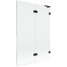 Mexen Lunar L 2-wing right bathtub screen 120 x 150 cm, transparent, black - 897L-120-100-70-00-P