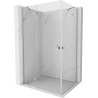 Mexen Mist-H Duo Left Hinged Shower Enclosure 75 x 70 cm, Transparent, Chrome - 8A5-075L-070P-01-00