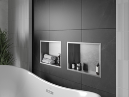 Mexen X-Wall-R niche shelf with flange 45 x 30 cm, inox - 1910453010