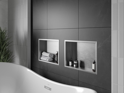 Mexen X-Wall-R recessed shelf with flange 45 x 30 cm, inox - 1910453010