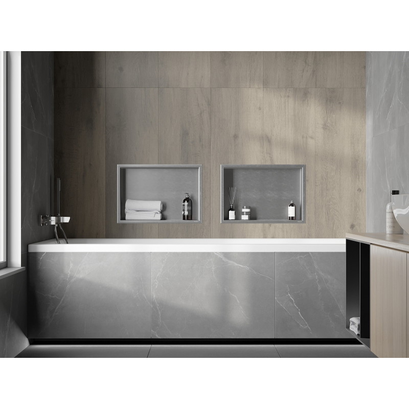 Mexen X-Wall-R niche shelf with flange 45 x 30 cm, inox - 1910453010