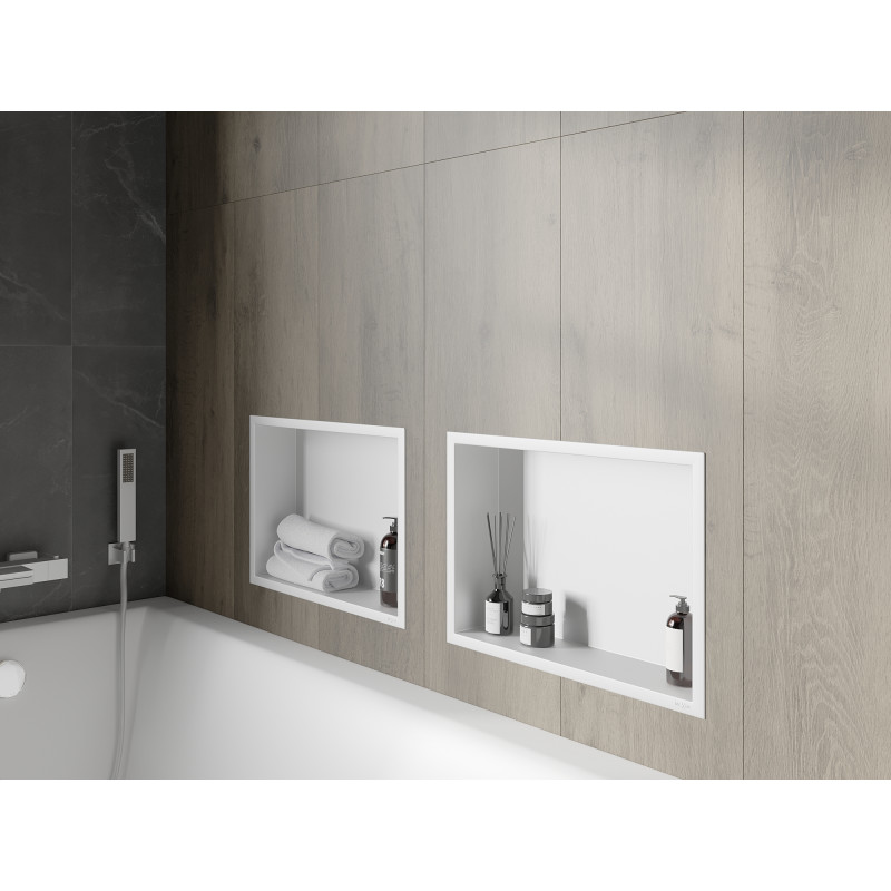Mexen X-Wall-R niche shelf with flange 45 x 30 cm, white - 1920453010