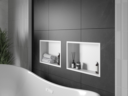 Mexen X-Wall-R shower niche with flange 45 x 30 cm, White - 1920453010