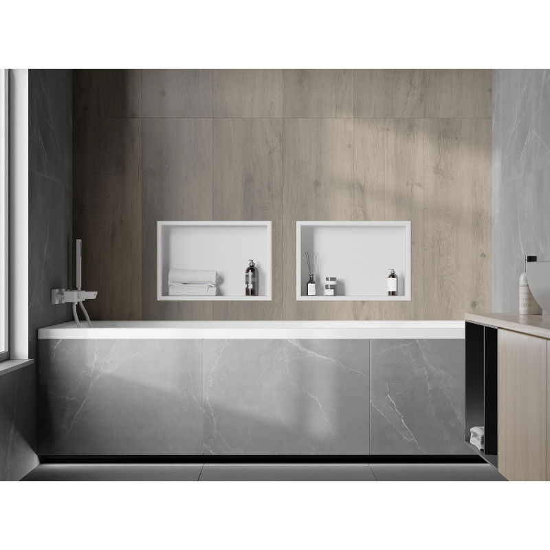 Mexen X-Wall-R recessed shelf with flange 45 x 30 cm, white - 1920453010