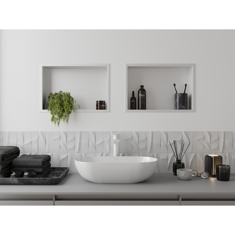 Mexen X-Wall-R niche shelf with flange 45 x 30 cm, white - 1920453010