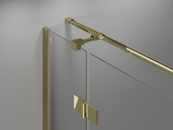 Mexen Mist H T shower enclosure hinged right 100 x 100 cm, transparent, gold - 8A5T-100-100-50-00-P