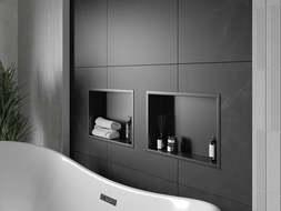 Mexen X-Wall-R recessed shelf with flange 45 x 30 cm, black - 1970453010