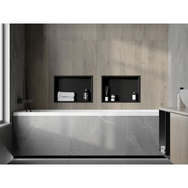 Mexen X-Wall-R recessed shelf with flange 45 x 30 cm, black - 1970453010