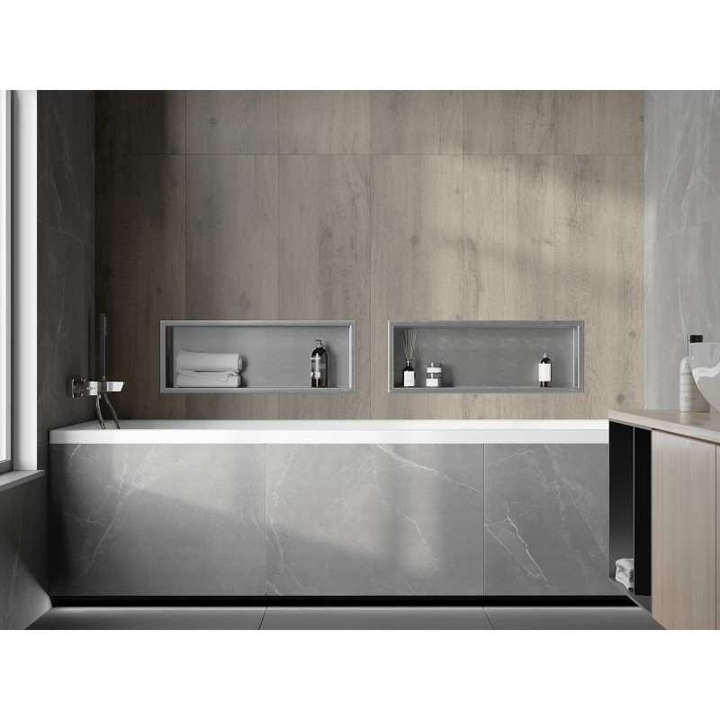 Mexen X-Wall-R recessed shelf with flange 60 x 20 cm, inox - 1910602010