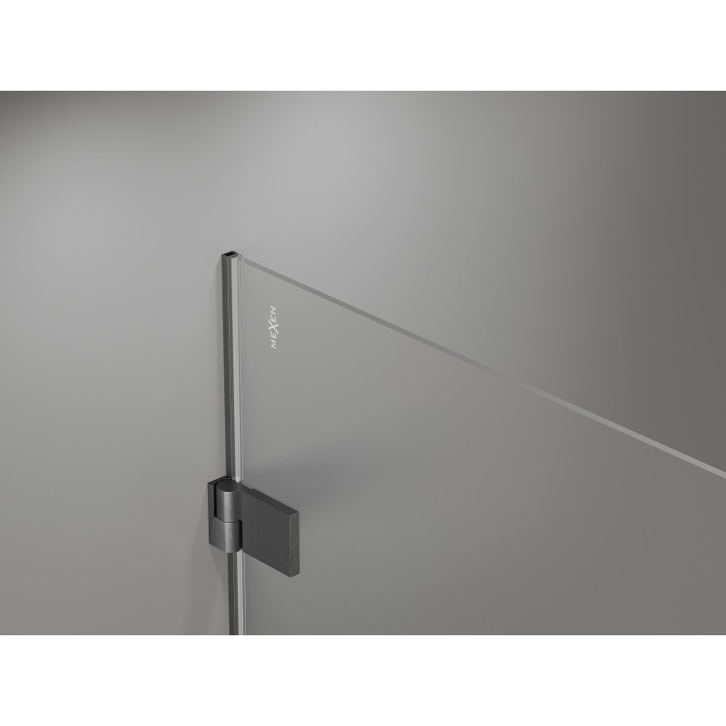 Mexen Lunar-B shower cabin pivot left 85 x 70 cm, transparent, brushed gun gray - 832-085-070-66-00-L