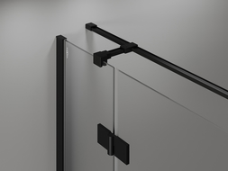 Mexen Mist H T shower cabin left hinged 100 x 100 cm, transparent, black - 8A5T-100-100-70-00-L
