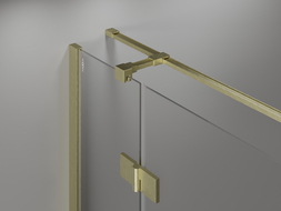 Mexen Mist H T hinged shower enclosure left 90 x 90 cm, transparent, brushed gold - 8A5T-090-090-55-00-L