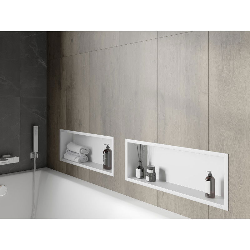 Mexen X-Wall-R recessed shelf with flange 60 x 20 cm, white - 1920602010