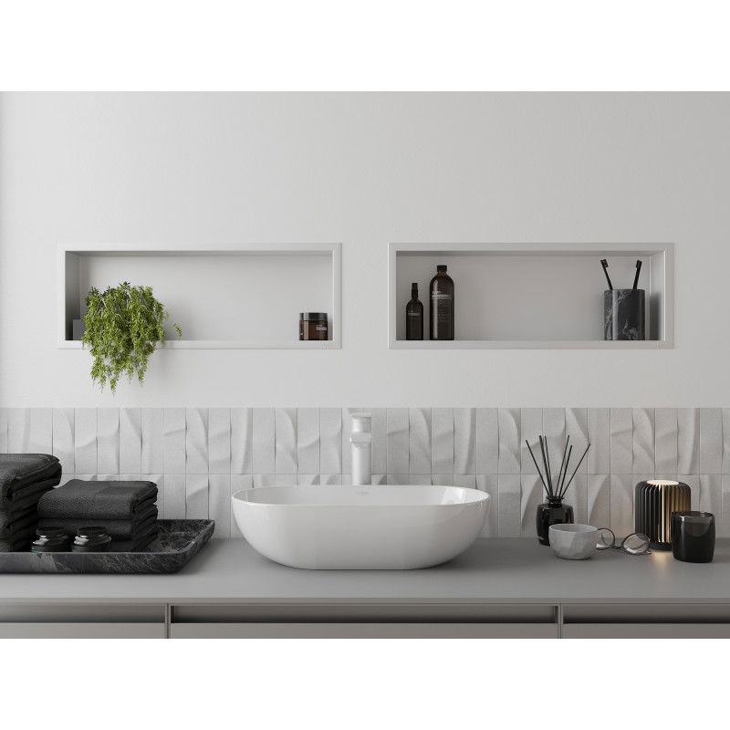 Mexen X-Wall-R recessed shelf with flange 60 x 20 cm, white - 1920602010