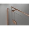 Mexen Mist H T Left Hinged Shower Enclosure 120 x 95 cm, Transparent, Brushed Copper - 8A5T-120-095-65-00-L