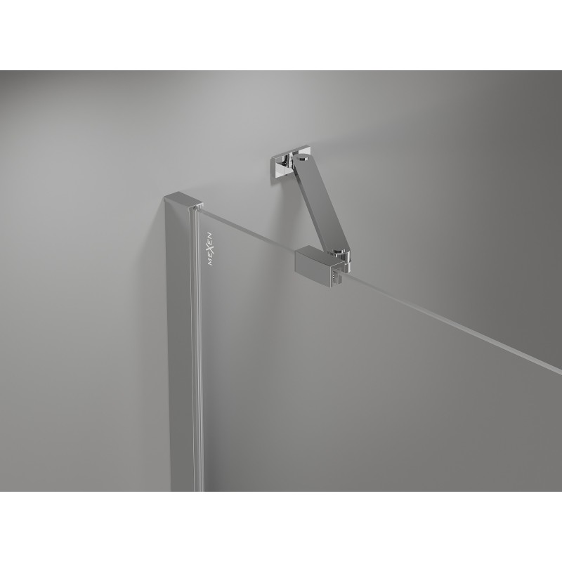 Mexen Mist-H Duo Left Hinged Shower Cabin 90 x 75 cm, Transparent, Chrome - 8A5-090L-075P-01-00