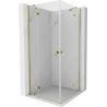 Mexen Mist H Duo Pivot Shower Enclosure 70 x 70 cm, Transparent, Gold - 8A5-070L-070P-50-00