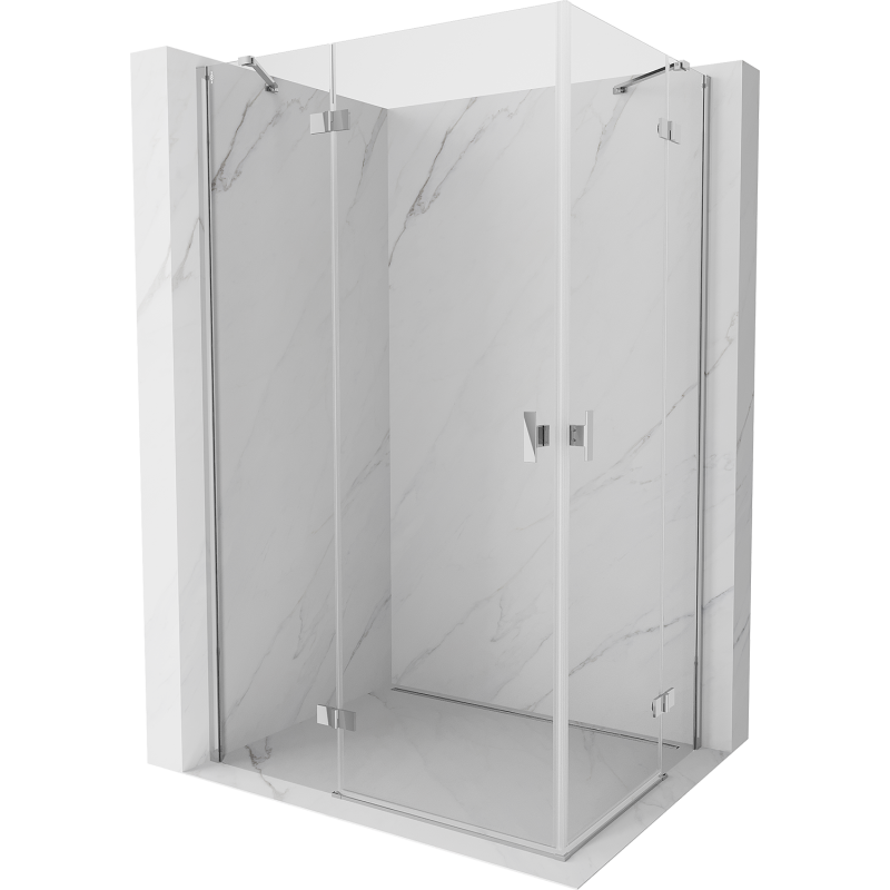 Mexen Mist-H Duo Left Hinged Shower Cabin 110 x 75 cm, Transparent, Chrome - 8A5-110L-075P-01-00