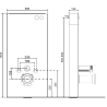 Mexen Tex Air G Pneumatic Surface-Mounted Frame for WC, White Glass - 61150A-20