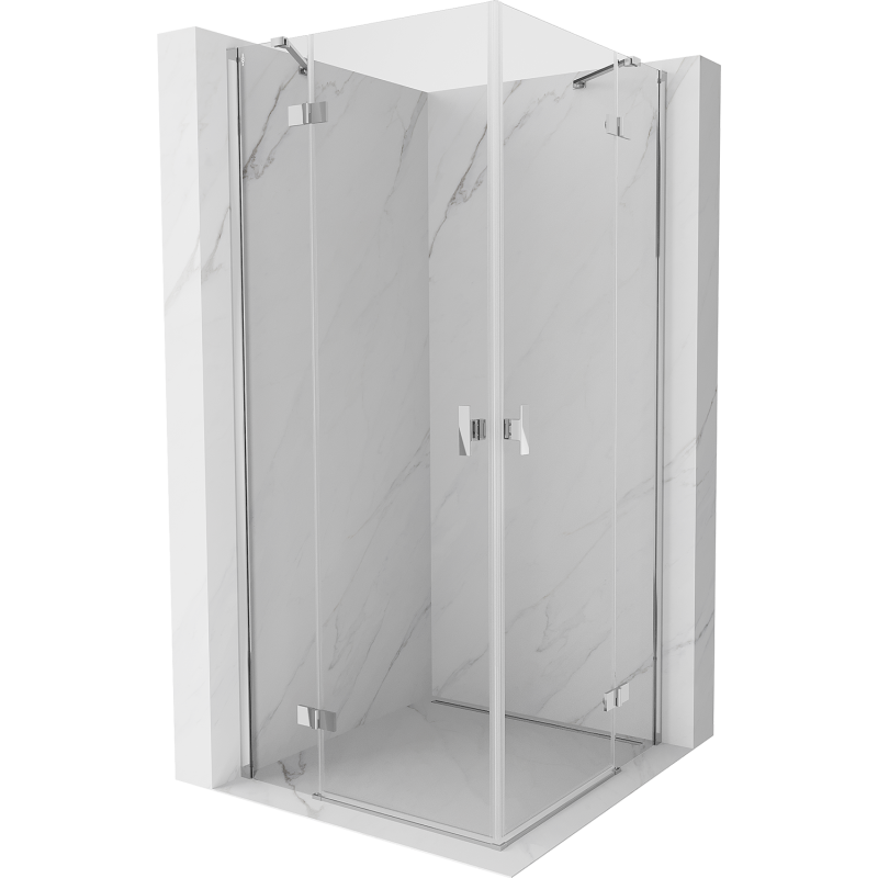 Mexen Mist-H Duo hinged shower cabin 80 x 80 cm, transparent, chrome - 8A5-080L-080P-01-00