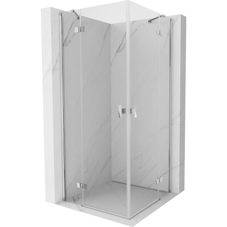 Mexen Mist-H Duo hinged shower cabin 80 x 80 cm, transparent, chrome - 8A5-080L-080P-01-00