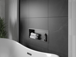 Mexen X-Wall-R recess shelf with flange 60 x 20 cm, black - 1970602010