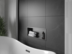Mexen X-Wall-R shower niche with flange 60 x 20 cm, Black - 1970602010